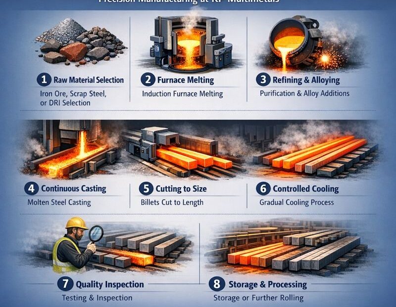 Steel billet manufacturing process